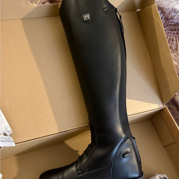 Shoes - Men's Black Tall Riding Boots - Classic Equestrian Style